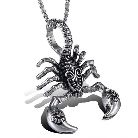 ❤️Retro Stainless steel scorpion pendant necklace for women/men, N90201P195 - Picture 3 of 8